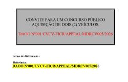 Concurso: Aquisição de Viaturas